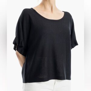 Women’s ruffled sleeves cropped top